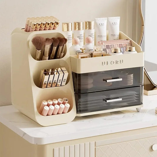 Makeup Organizer with Drawers Large Cosmetic Skincare Jewelry Perfume Storage Box for Home Countertop Vanity Bathroom Bedroom